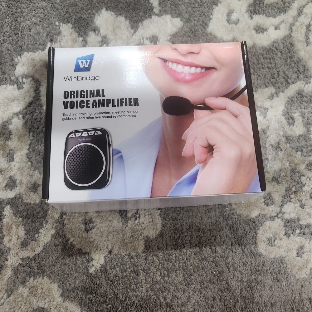 WinBridge WB001 Prtable Voice Amplifier Digital Player for Teachers Guides Black